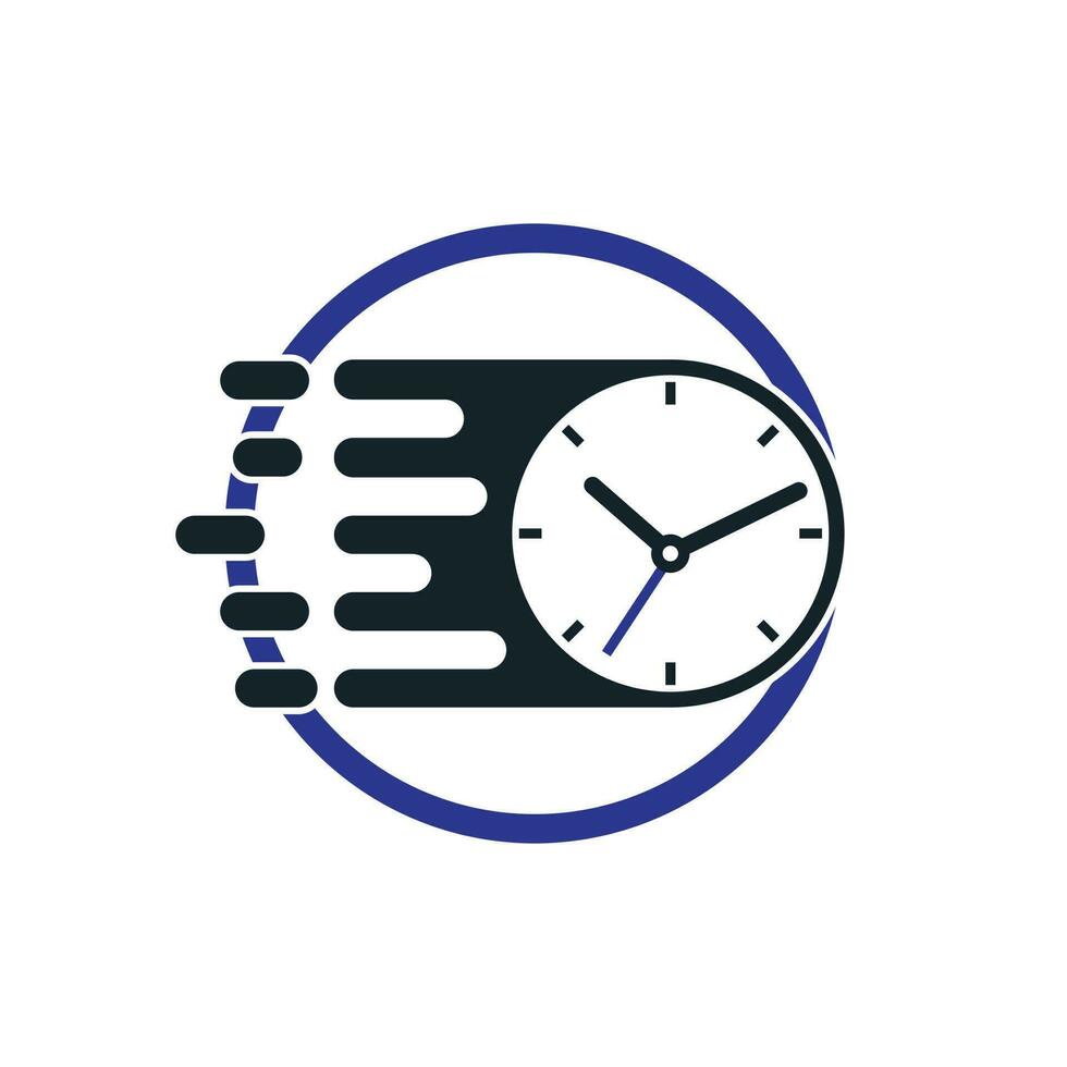 velocità tempo vettore logo design modello. Più veloce orologio icona vettore design.