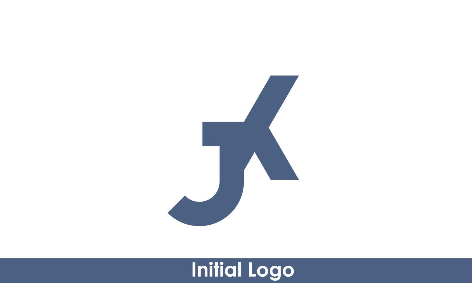 alfabeto lettere iniziali monogramma logo jk, kj, j e k vettore