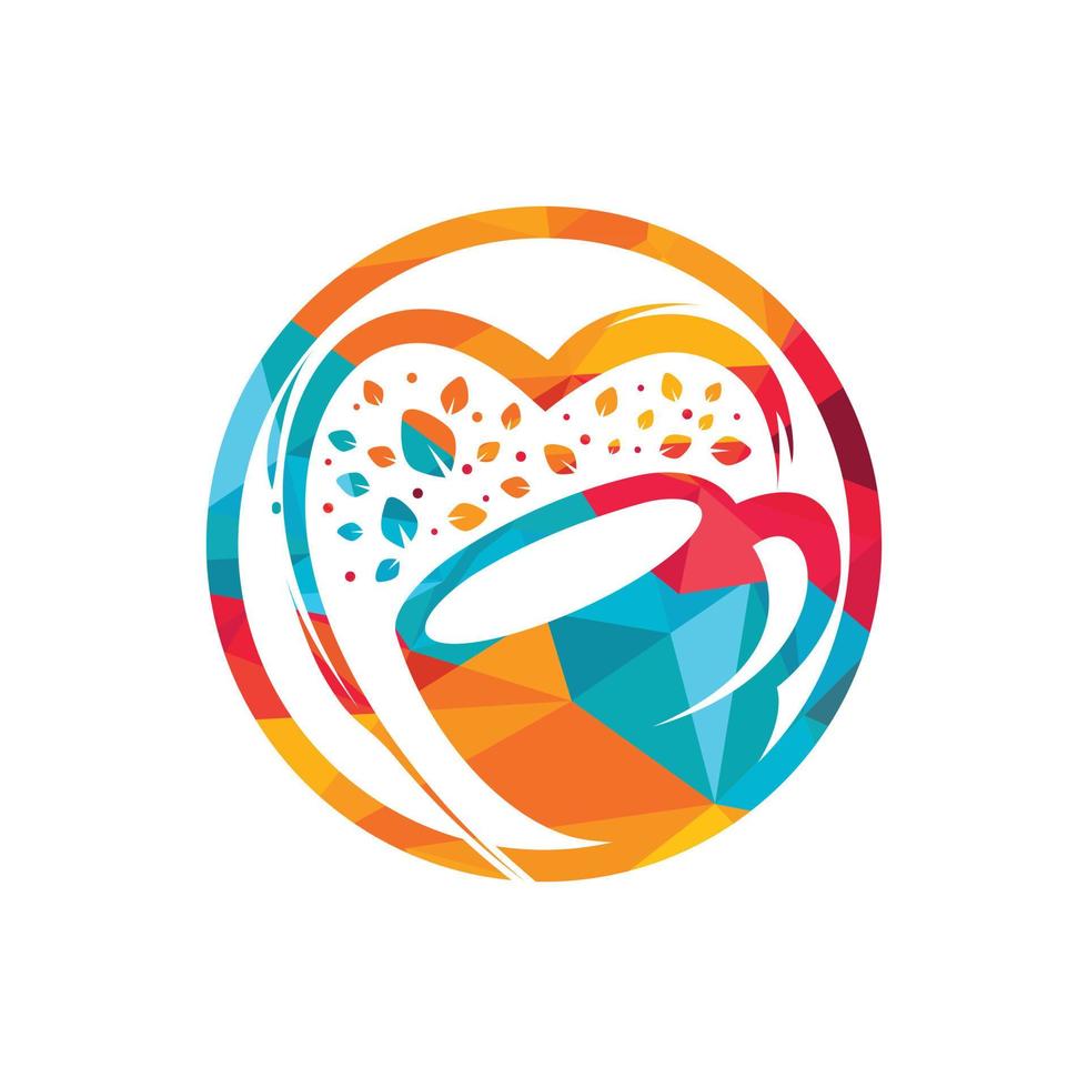 biologico tè vettore logo design.