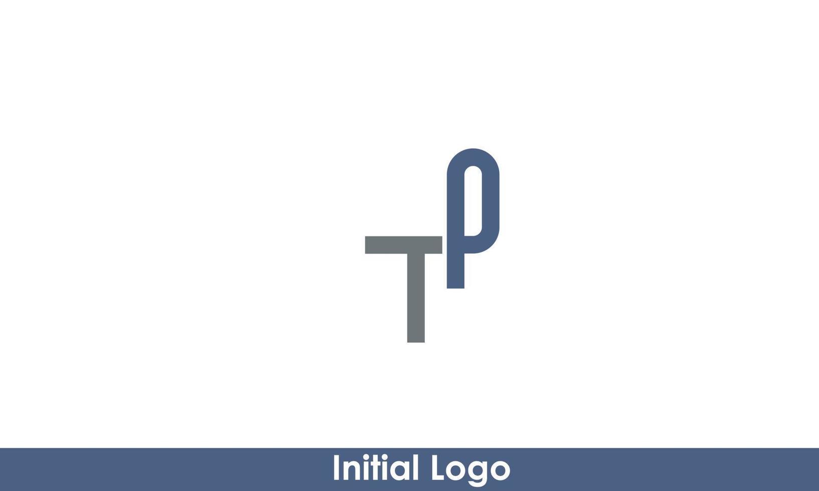 alfabeto lettere iniziali monogramma logo tp, pt, t e p vettore