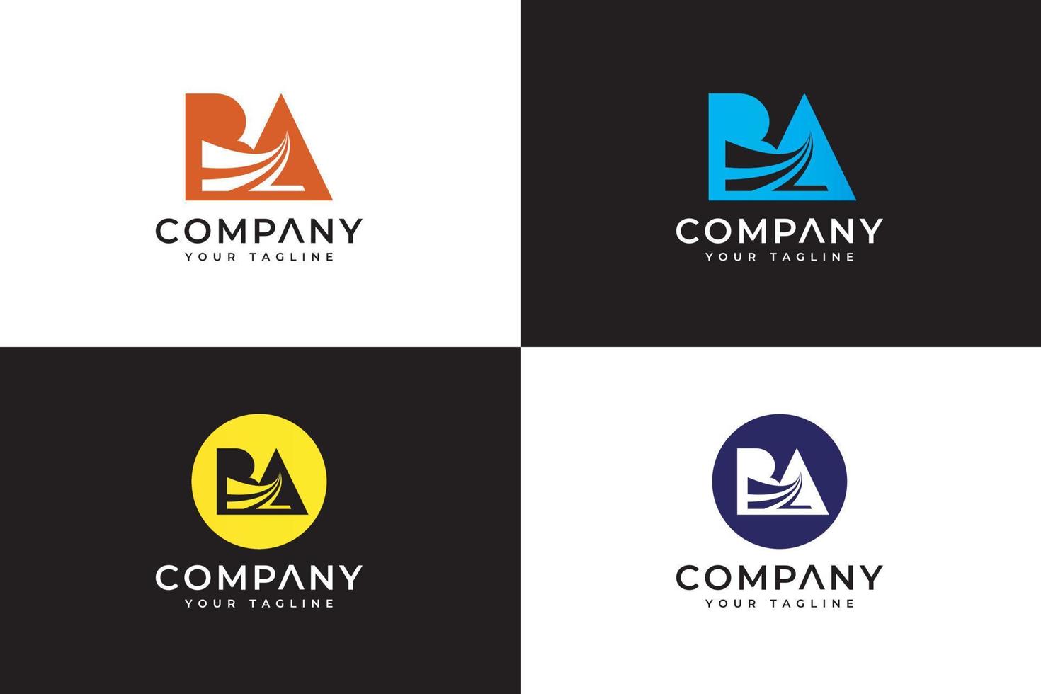creativo monogramma lettera ba logo design vettore