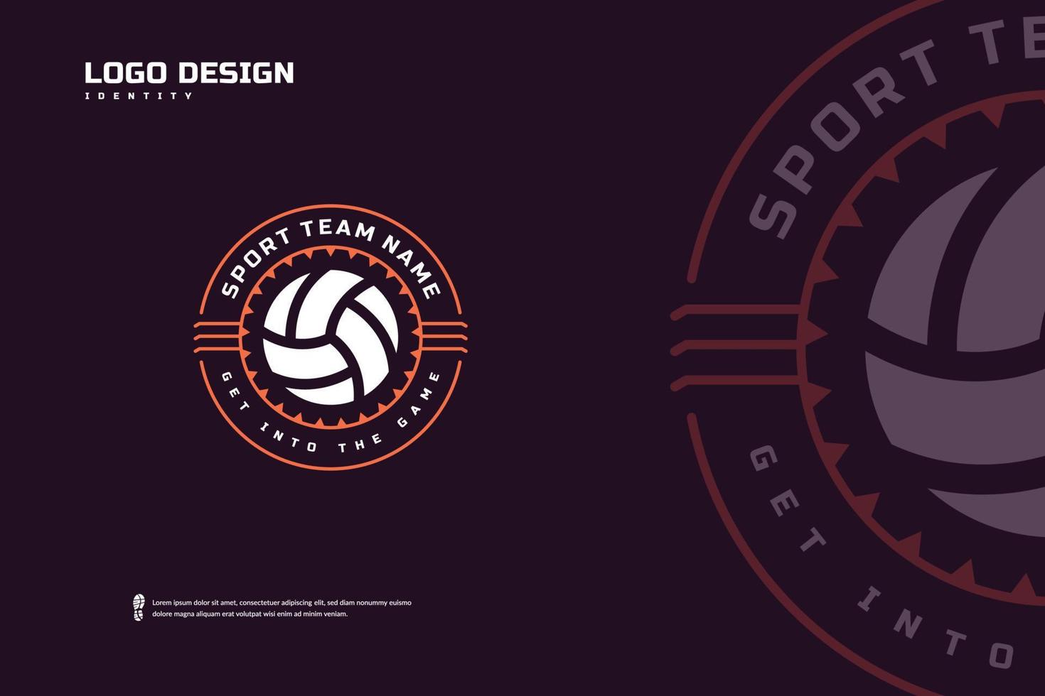 pallavolo distintivo logo, sport squadra identità. pallavolo torneo design modello, e-sport distintivo vettore illustrazione