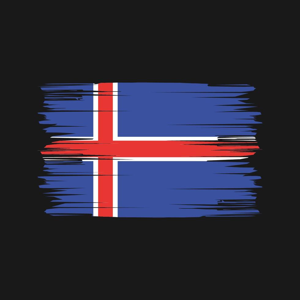 pennellate bandiera islanda. bandiera nazionale vettore