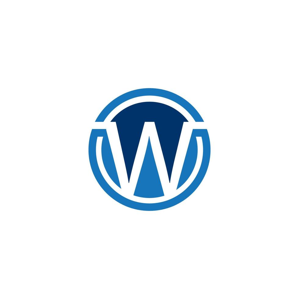 lettera w . logo. vettore