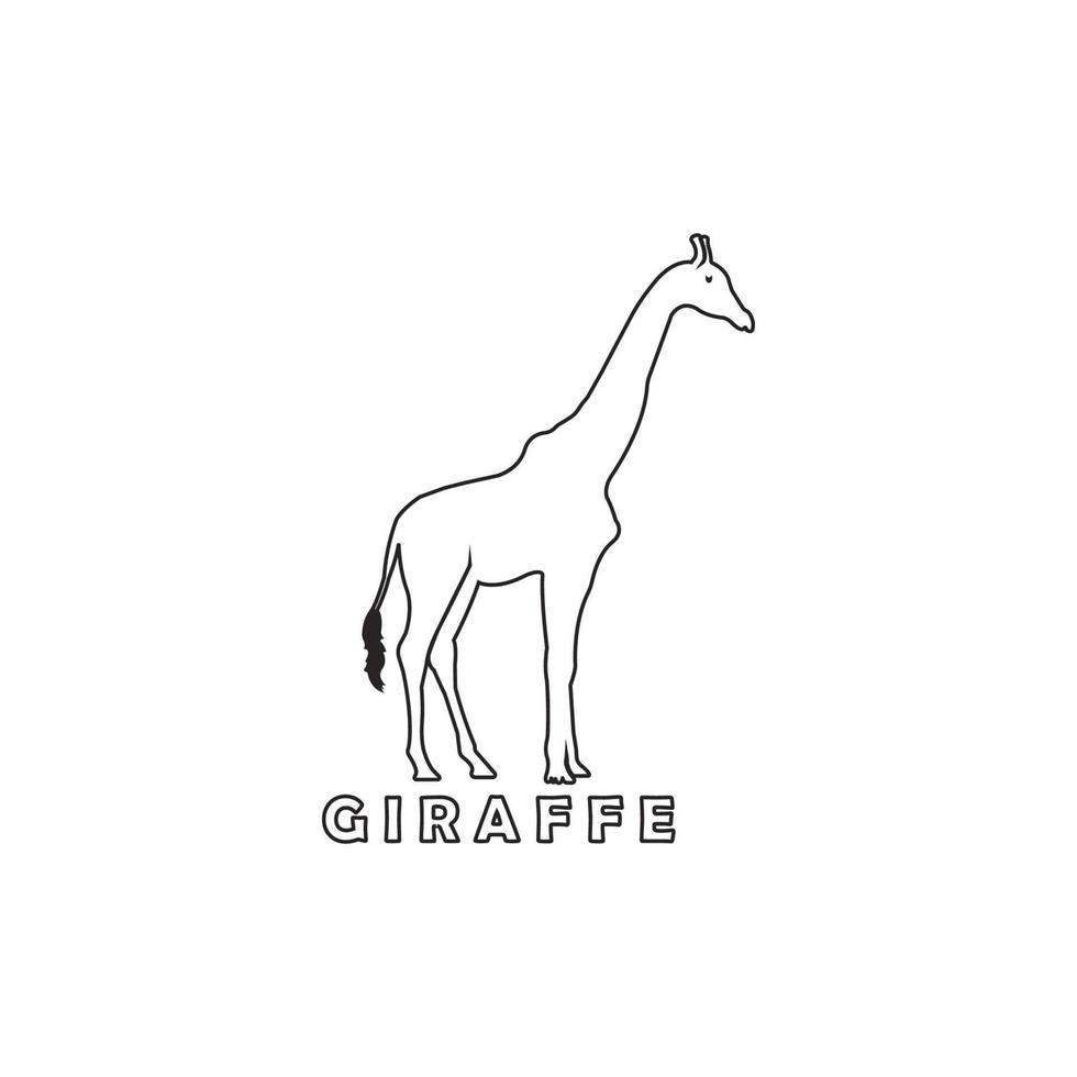 giraffa icona vettore illustrazione simbolo design