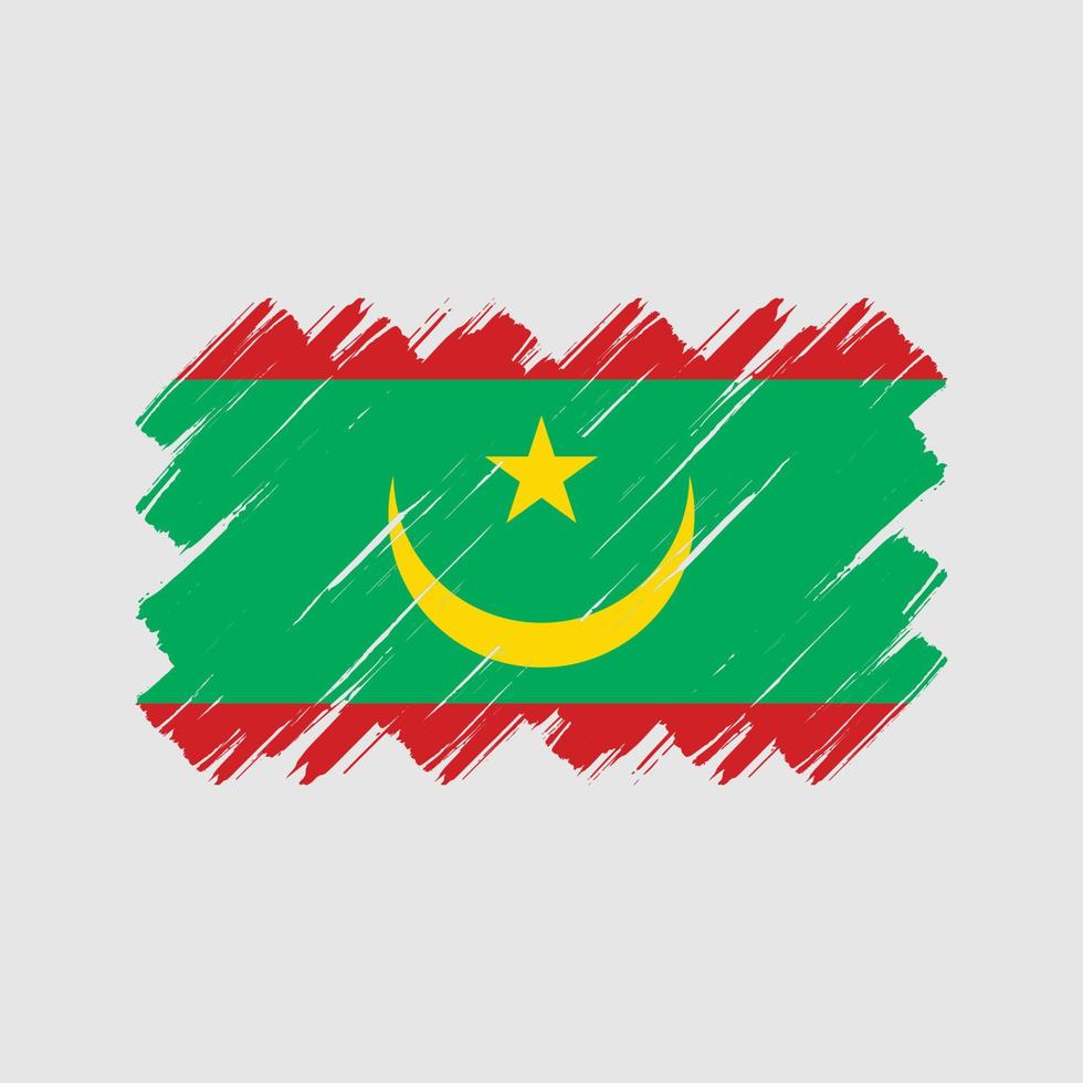 pennellate bandiera mauritania. bandiera nazionale vettore