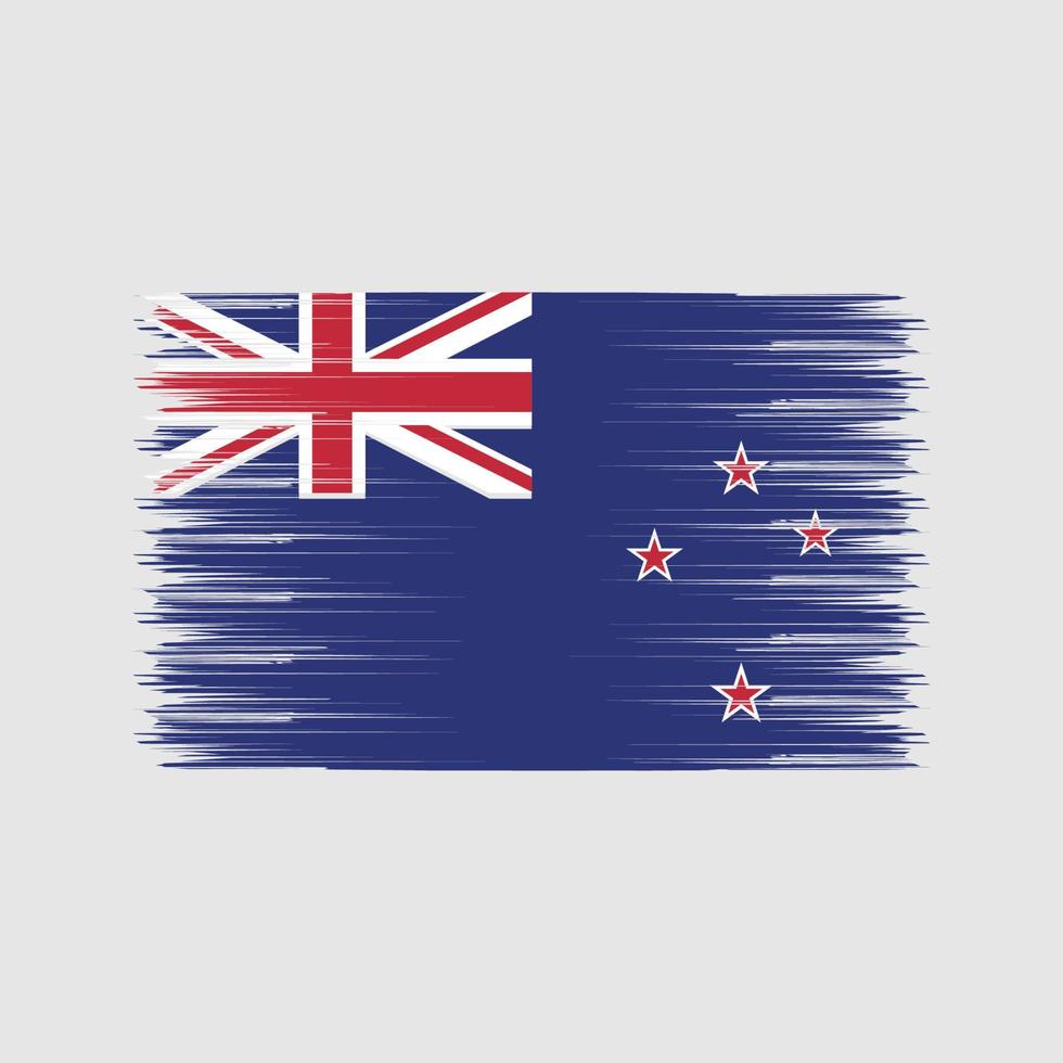 spazzola della bandiera della nuova zelanda. bandiera nazionale vettore