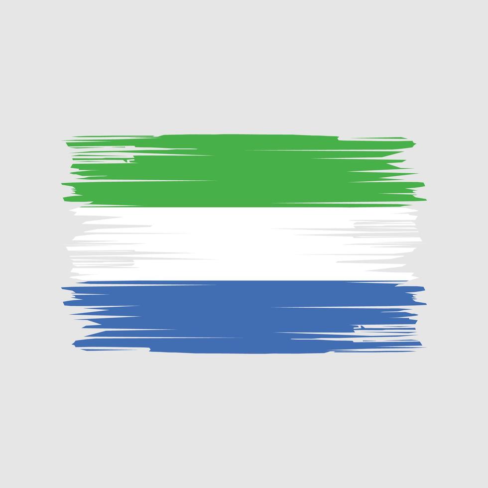 pennellate bandiera sierra leone. bandiera nazionale vettore