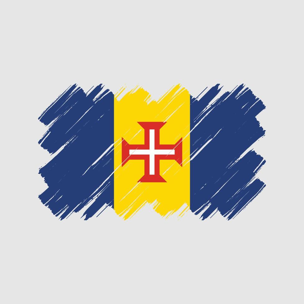 pennellate bandiera madeira. bandiera nazionale vettore
