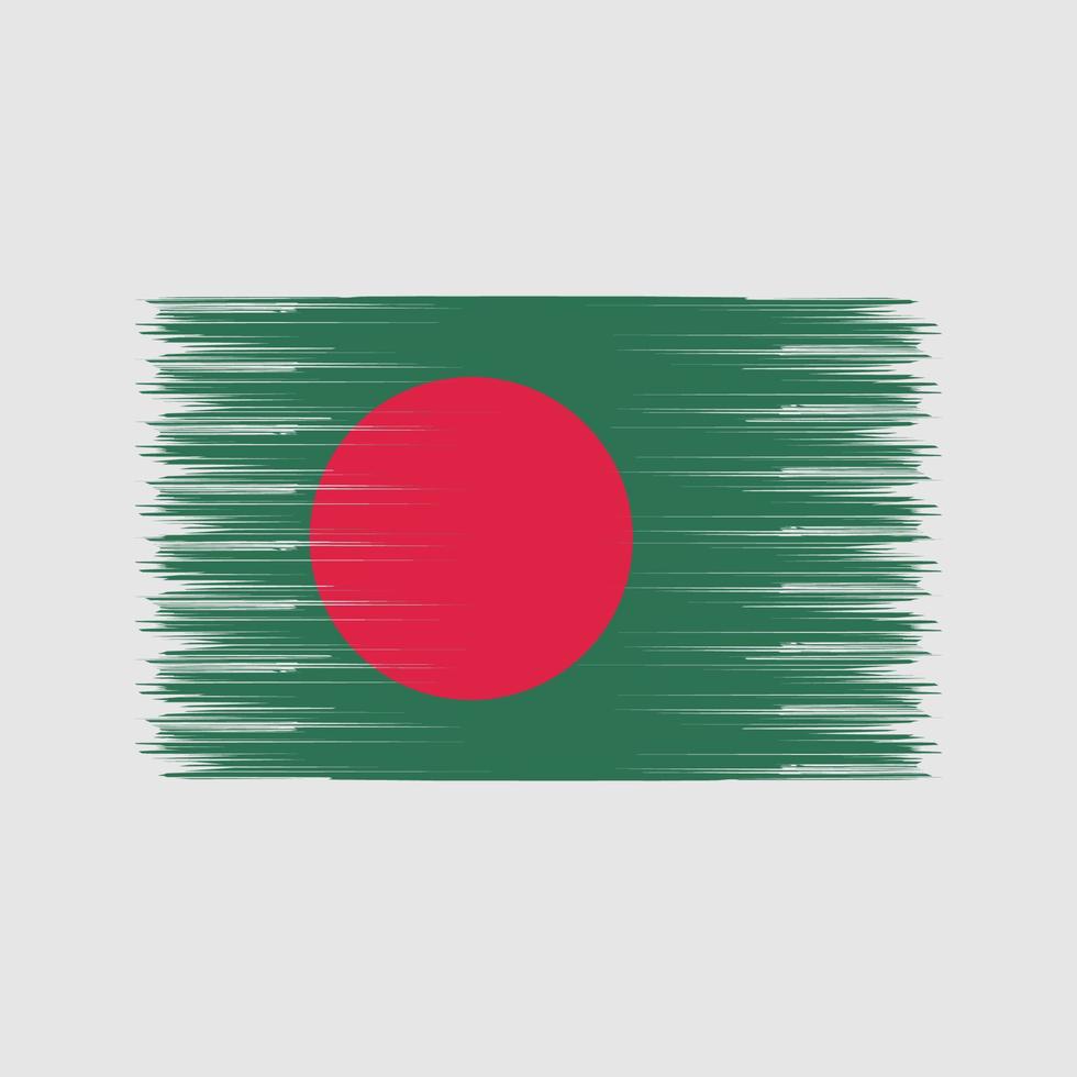 pennello bandiera bangladesh. bandiera nazionale vettore