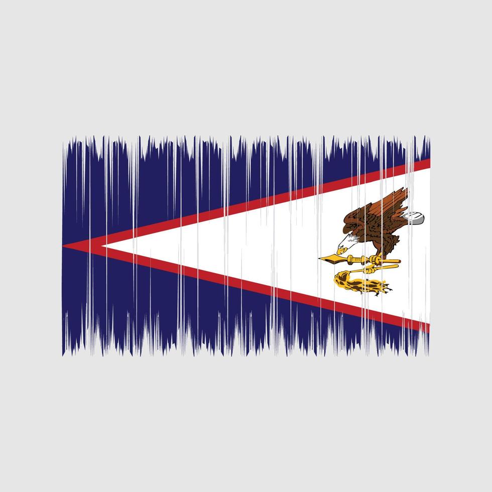 pennello bandiera samoa americane. bandiera nazionale vettore