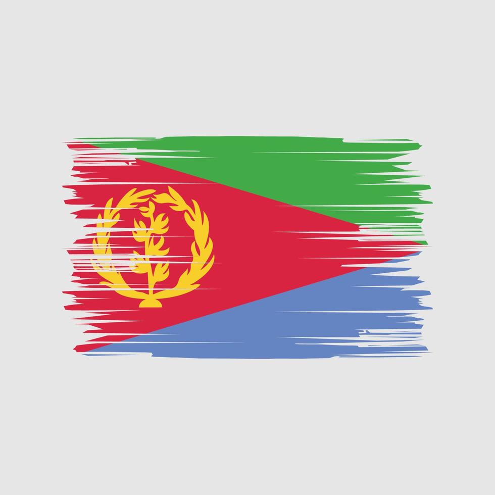 pennellate bandiera eritrea. bandiera nazionale vettore