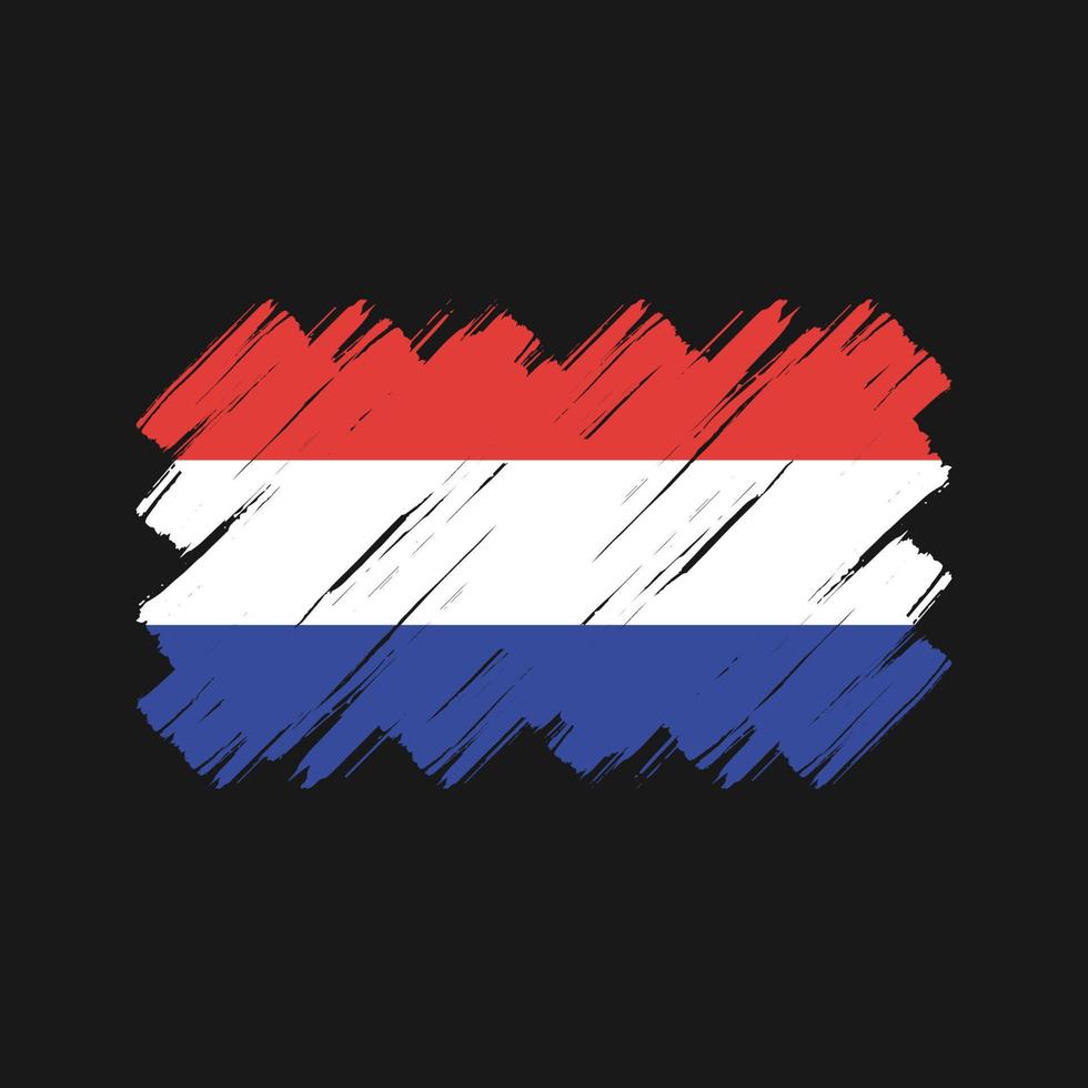 pennellate di bandiera dei Paesi Bassi. bandiera nazionale vettore