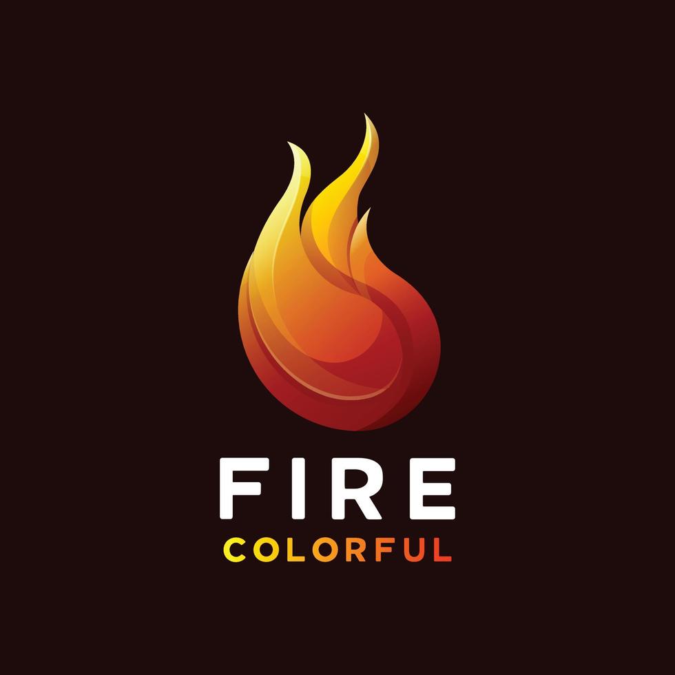 colorato fuoco logo vettore