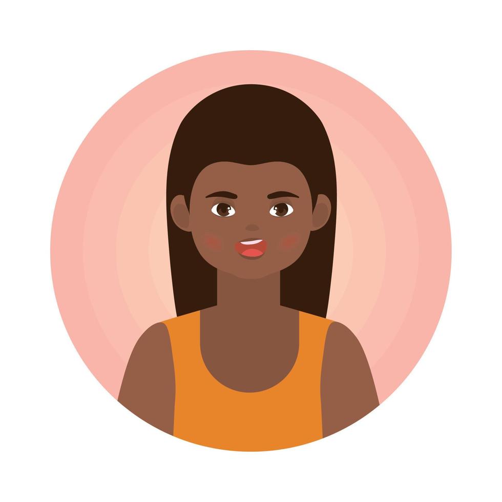 avatar afro donna vettore