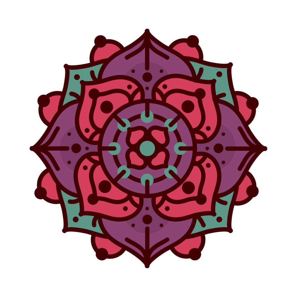 mandala fiore motivo vettore