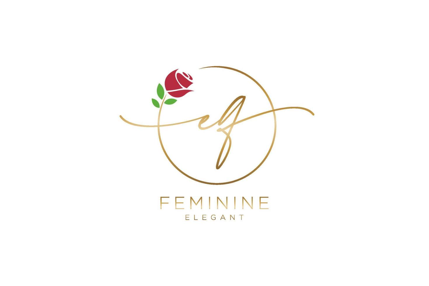 iniziale eq femminile logo bellezza monogramma e elegante logo disegno, grafia logo di iniziale firma, nozze, moda, floreale e botanico con creativo modello. vettore