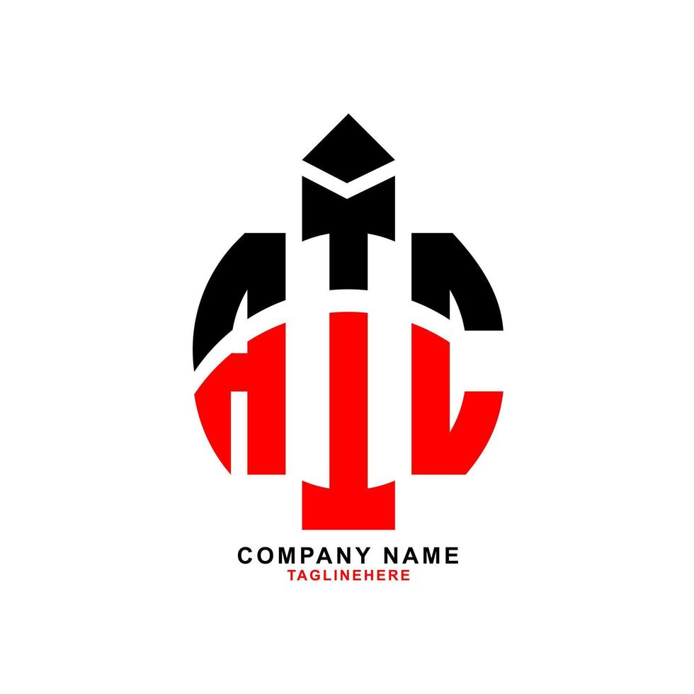 creativo aic lettera logo design con bianca sfondo vettore