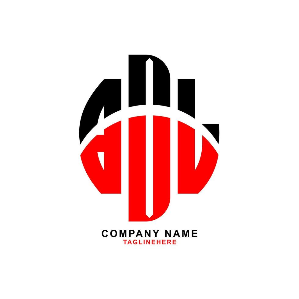 creativo bdl lettera logo design con bianca sfondo vettore