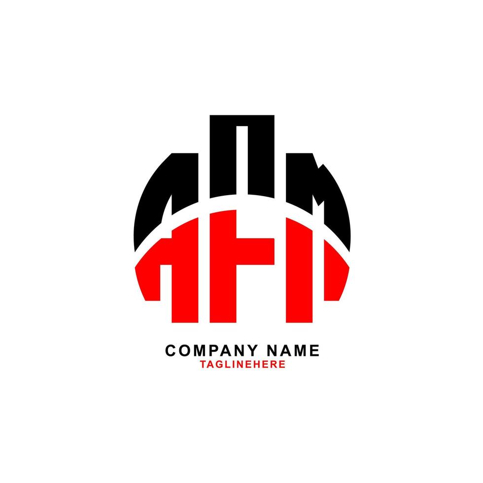 creativo afm lettera logo design con bianca sfondo vettore