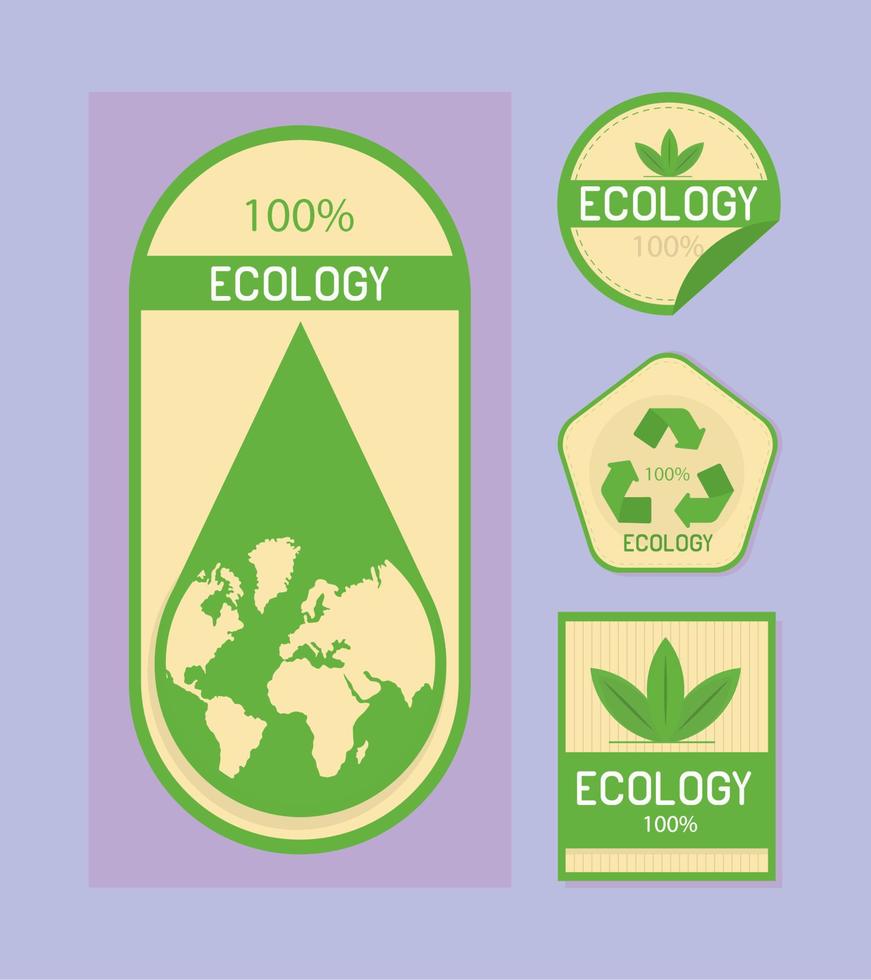 ecologia Prodotto etichetta vettore