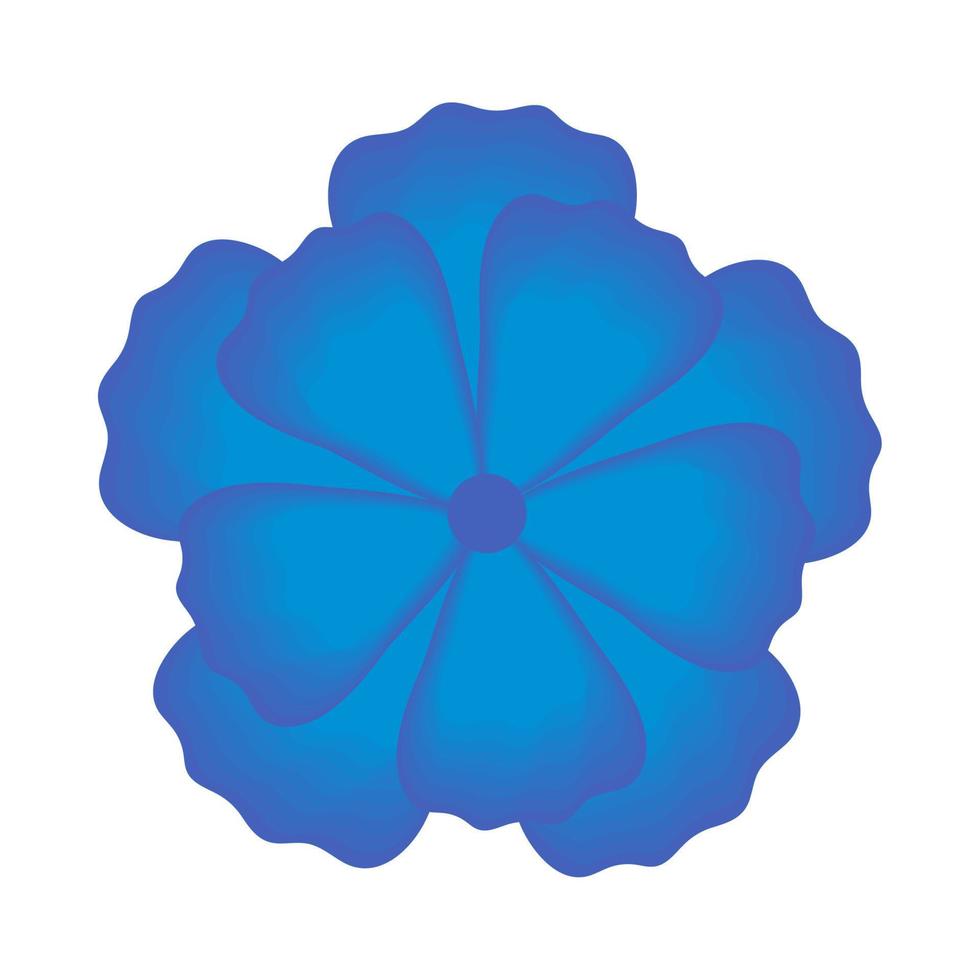 icona del fiore blu vettore