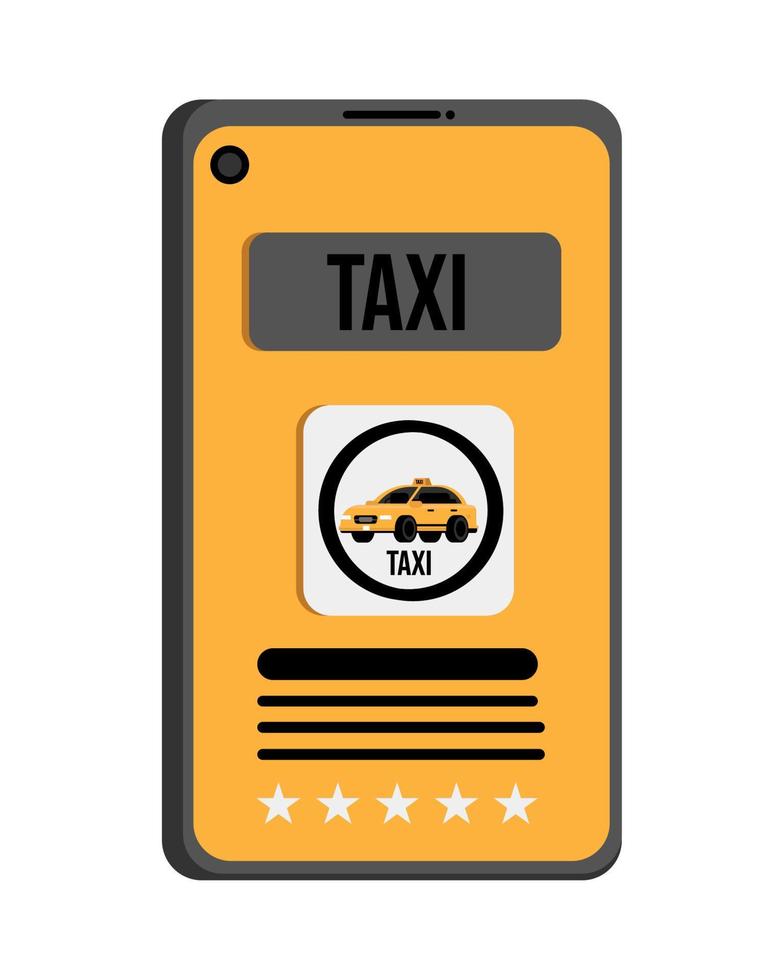 smartphone Taxi servizio vettore