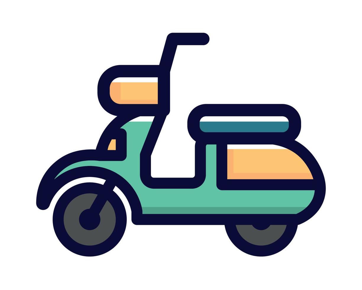 icona del trasporto in moto vettore