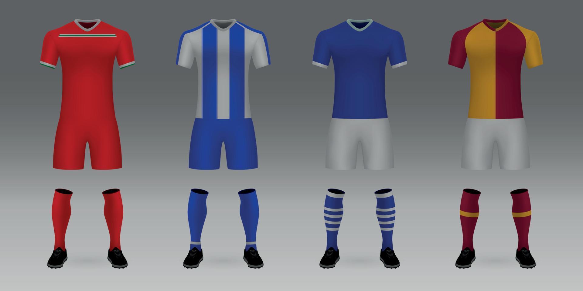 modello di calcio squadra uniforme vettore