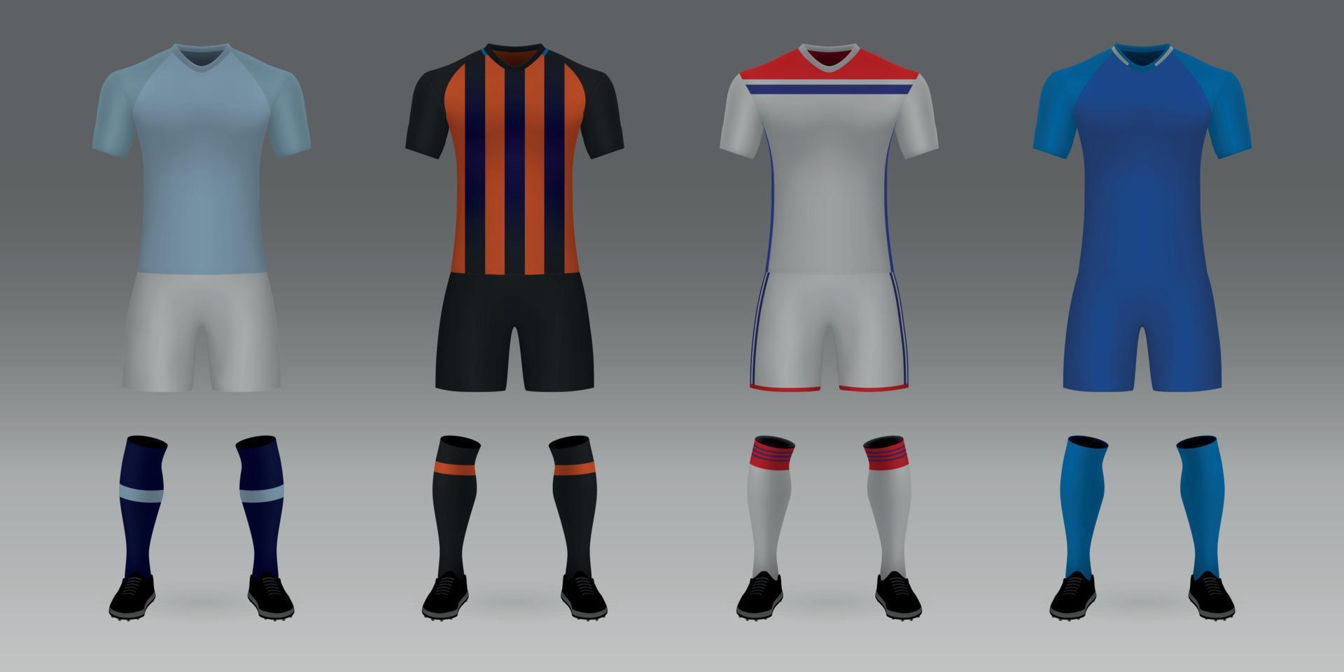 modello di calcio squadra uniforme vettore