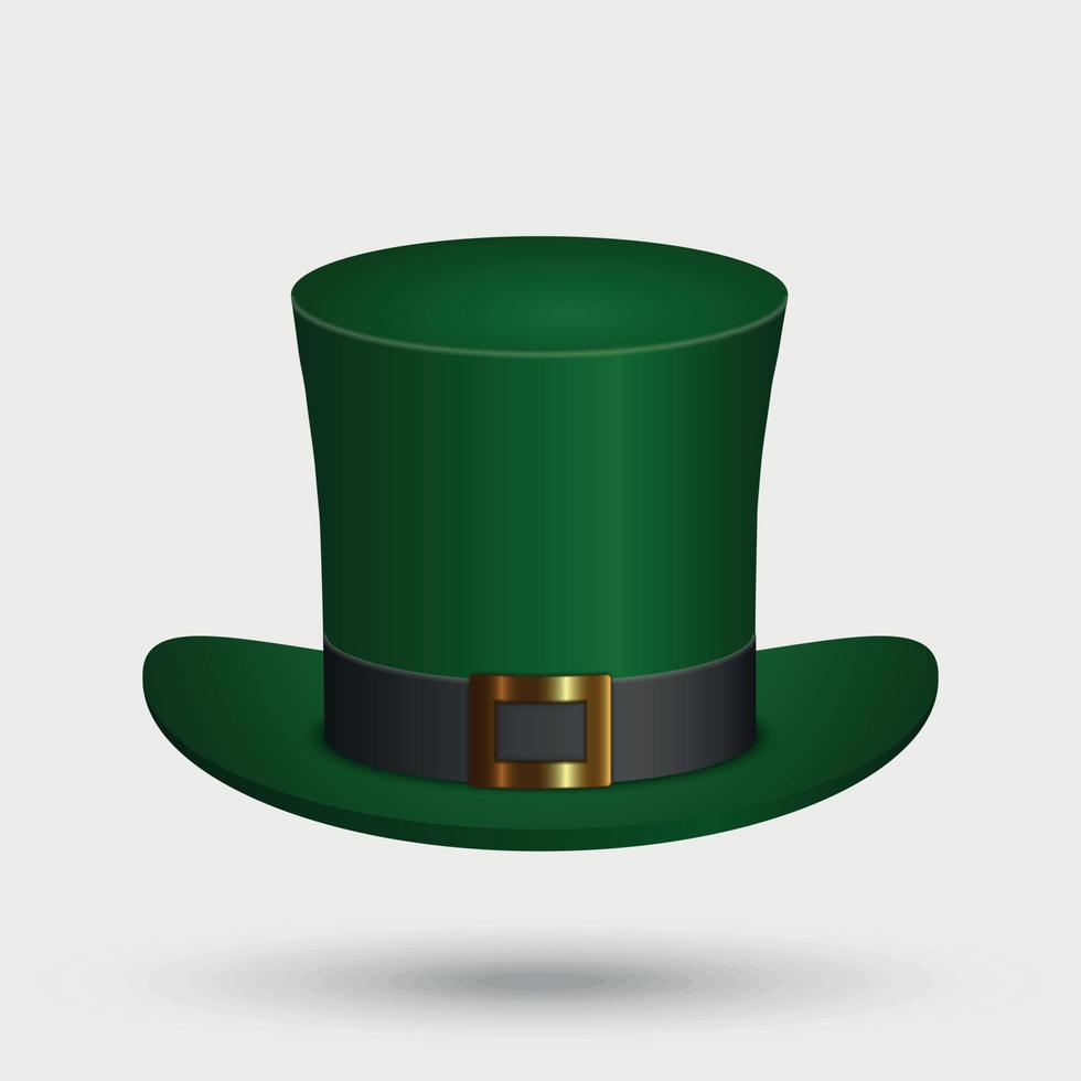 st. patrick verde cappello vettore