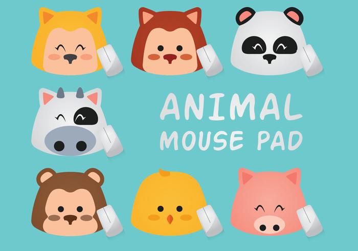 Mouse pad animale vettore