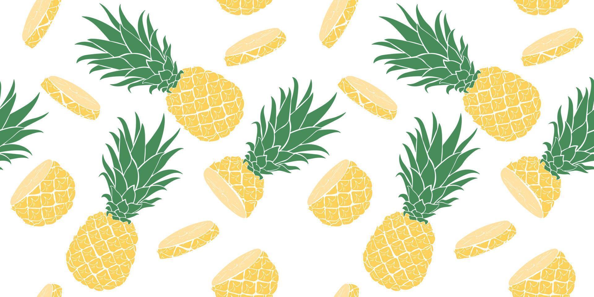 senza soluzione di continuità modello di ananas. elegante modello per moda stampe. trend tessuto moda modello disegni. vettore