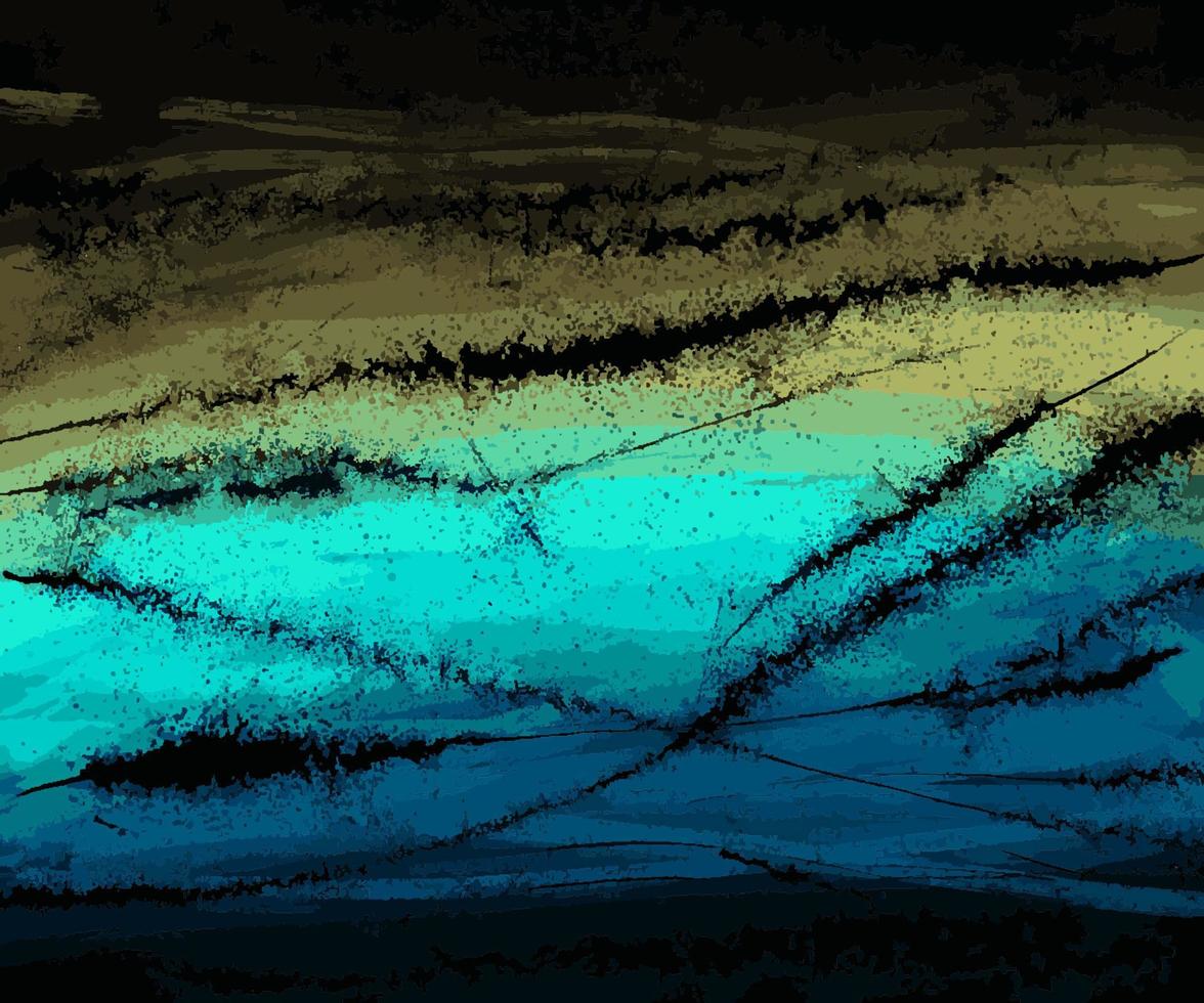 trasparente acquerello mare oceano onda blu turchese colorato bac vettore
