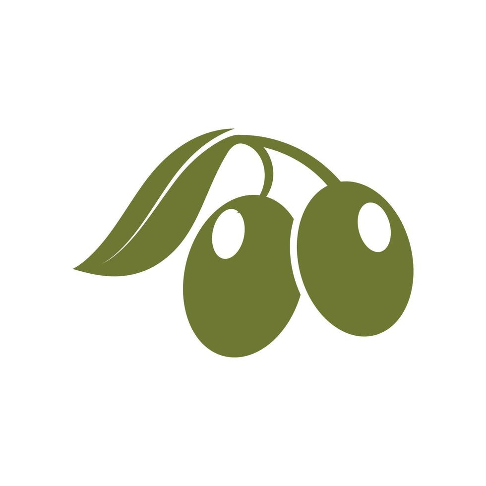 modello di progettazione dell & # 39; illustrazione di vettore dell & # 39; icona di oliva