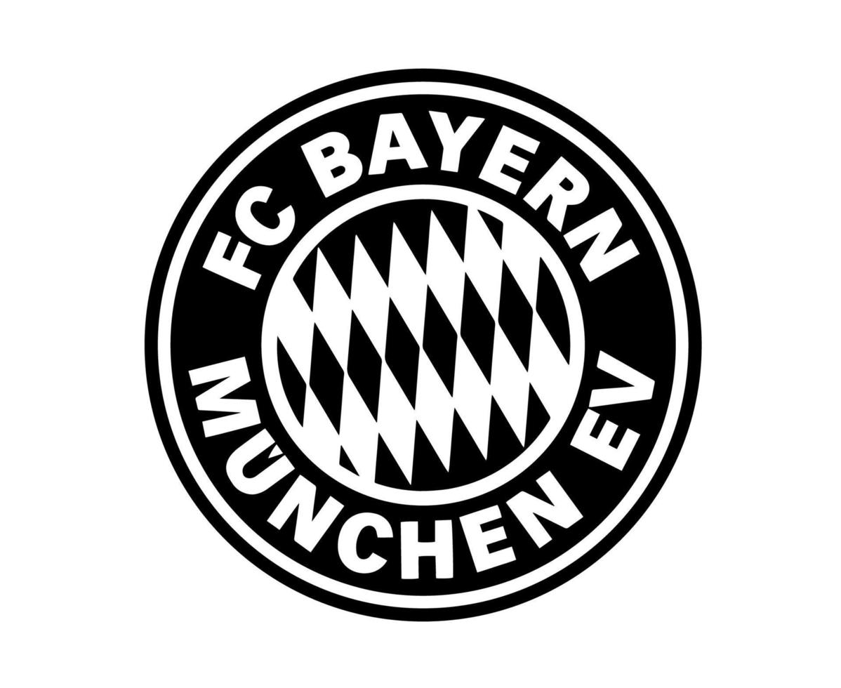 bayern Monaco logo simbolo nero e bianca design Germania calcio vettore europeo paesi calcio squadre illustrazione