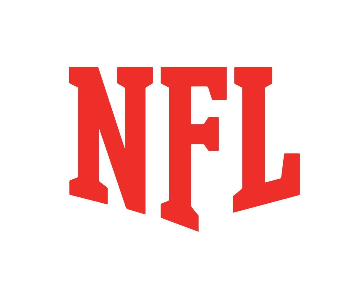 nfl logo simbolo rosso design America calcio americano vettore paesi calcio americano squadre illustrazione con bianca sfondo