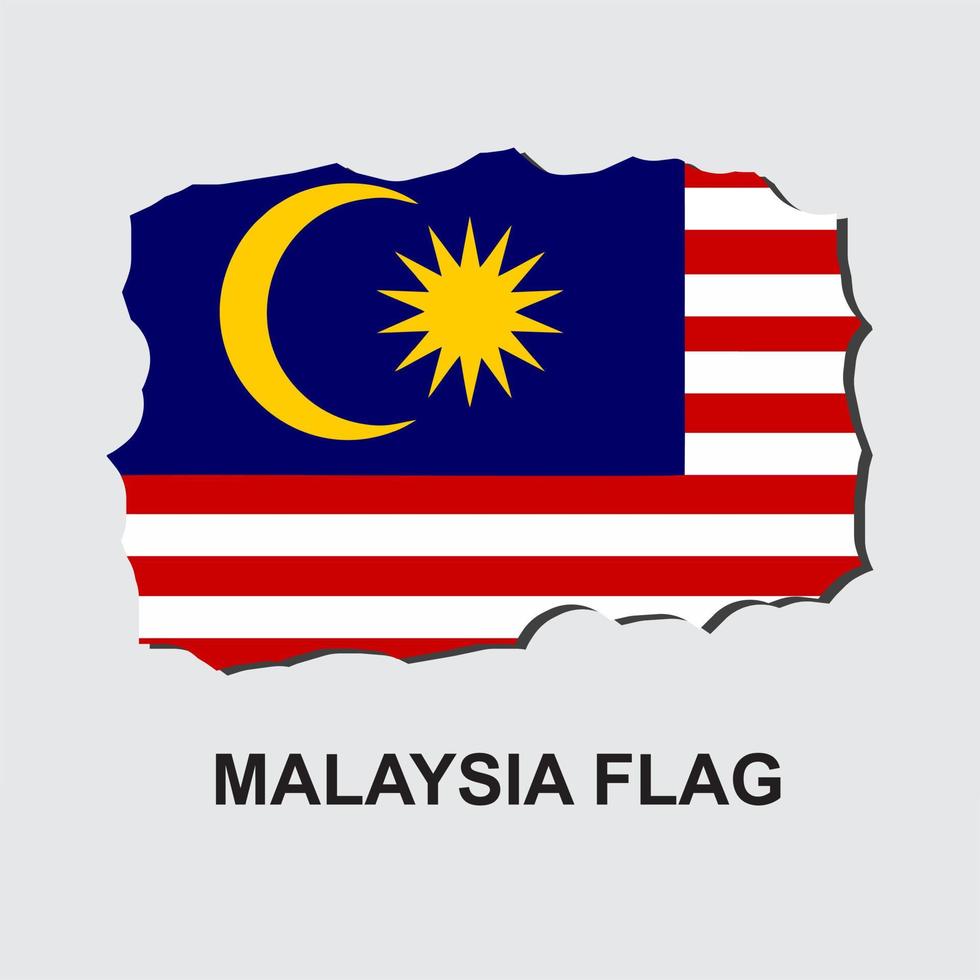 attraente e freddo Malaysia nazione bandiera vettore