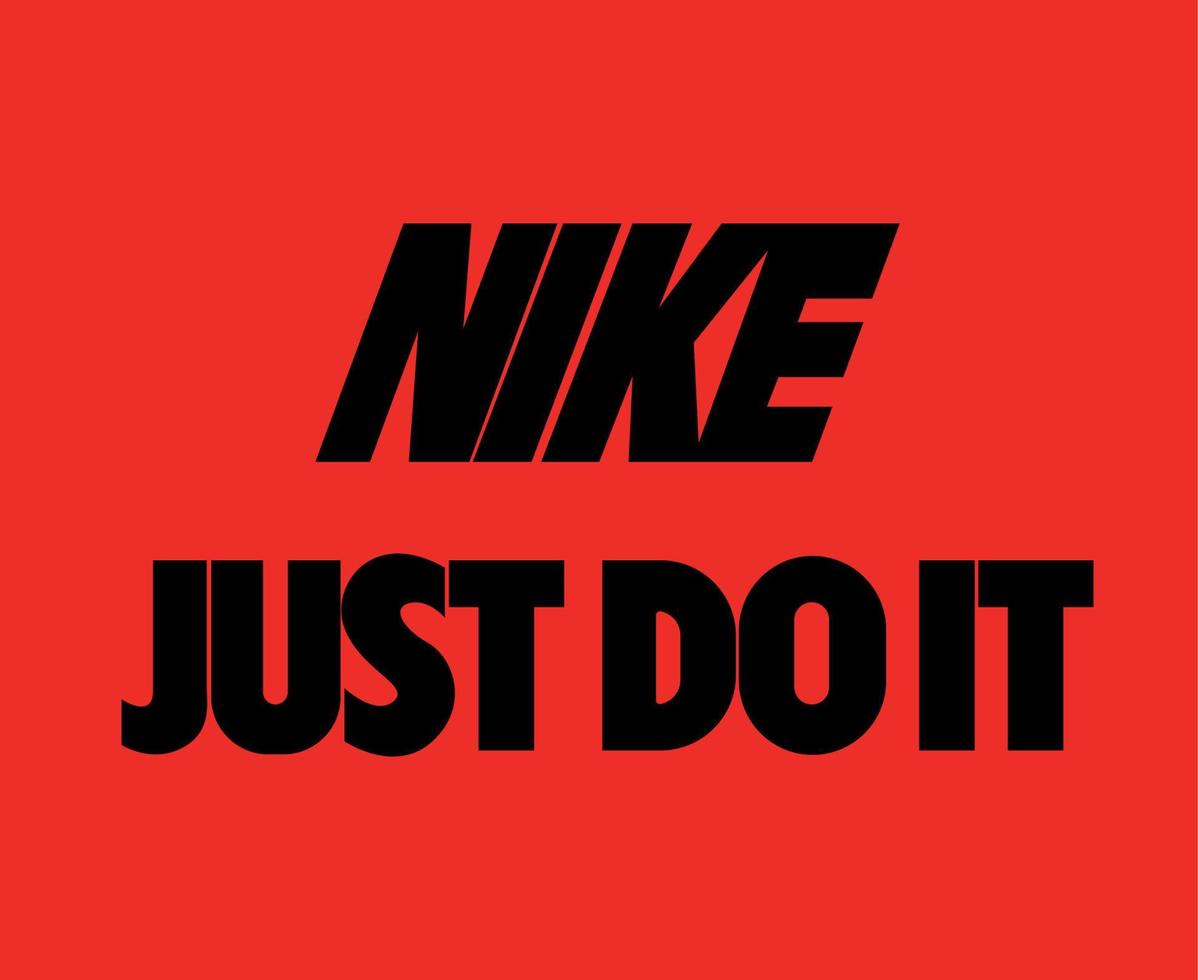 nike logo nome e appena fare esso simbolo nero Abiti design icona astratto calcio vettore illustrazione con rosso sfondo