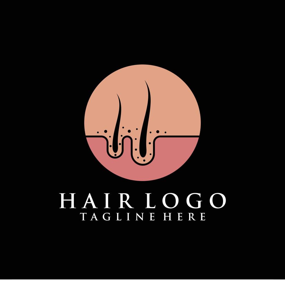 capelli trattamento logo illustrazione design premio vettore