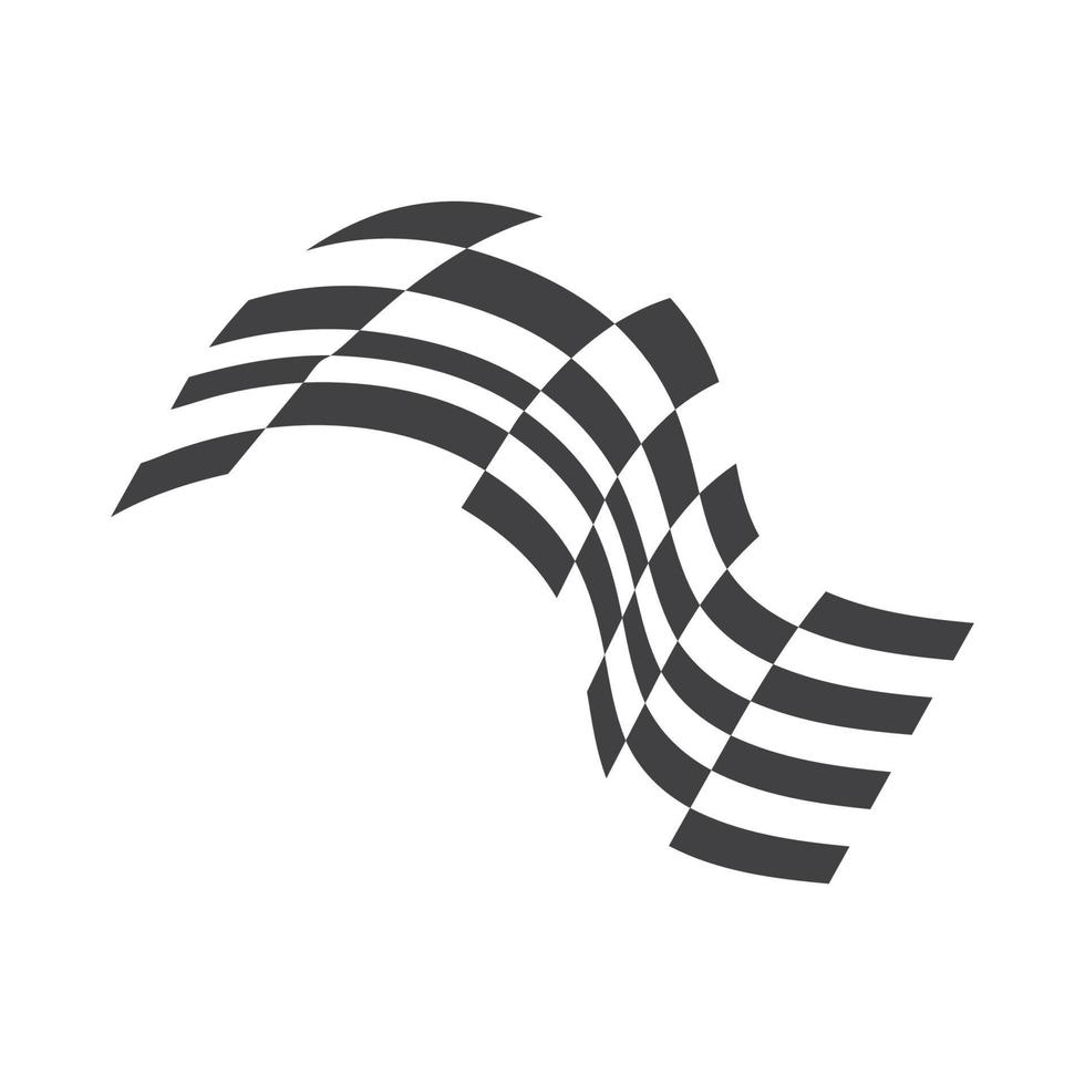 icona della bandiera della corsa, vettore dell'illustrazione del design semplice