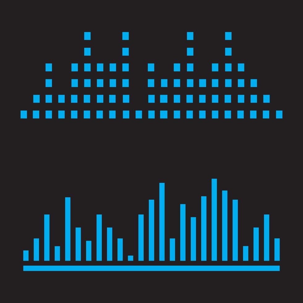 Audio tecnologia musica suono onde vettore icona illustrazione