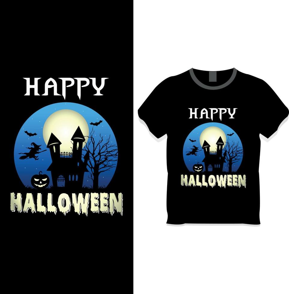 Halloween maglietta- contento Halloween maglietta design concetto vettore