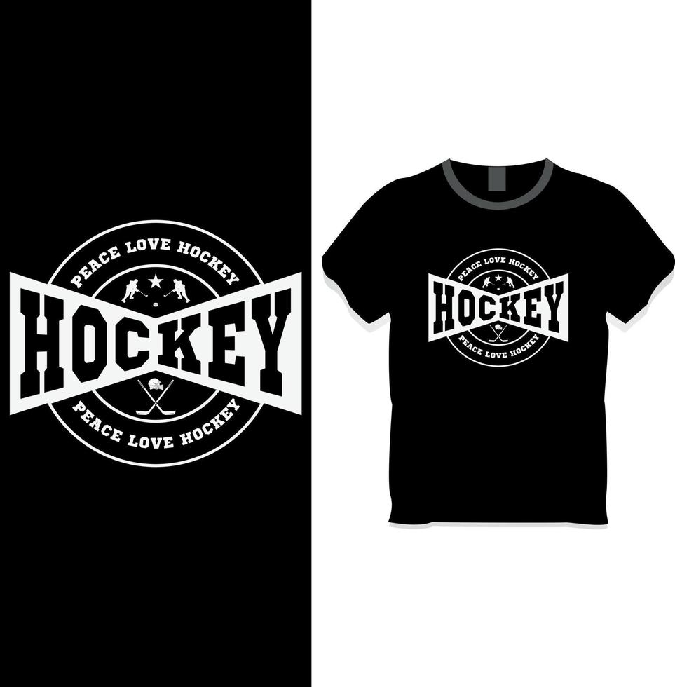 pace amore hockey t camicia design vettore