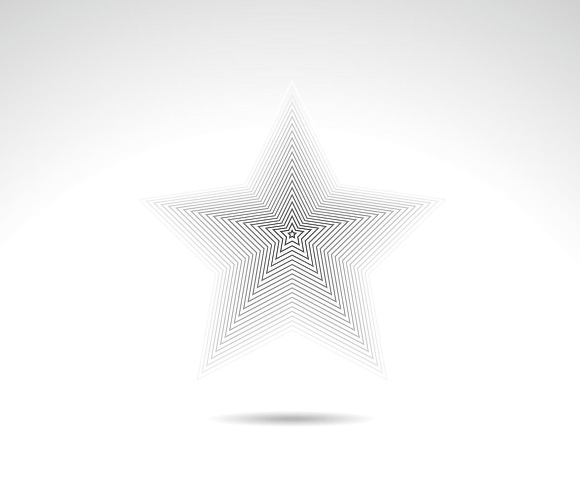 logo a stella. icona della linea a stella vettore