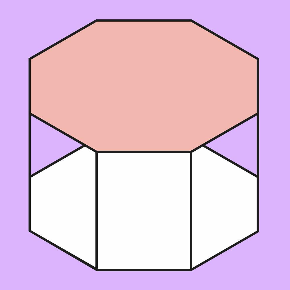 isometrico esagonale. geometrico forma. vettore