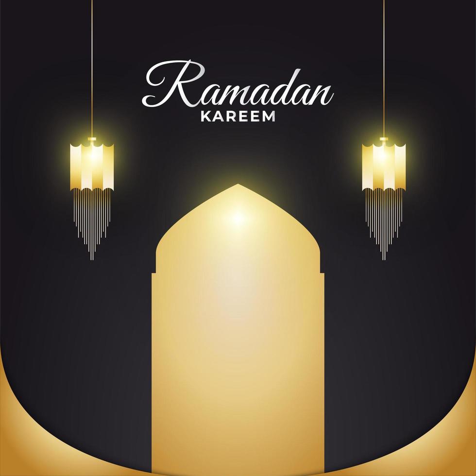 Lanterne Ramadan Kareem vettore