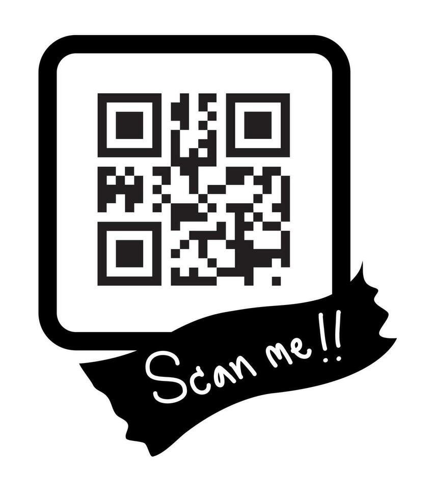 nero qr codice scansione vettore