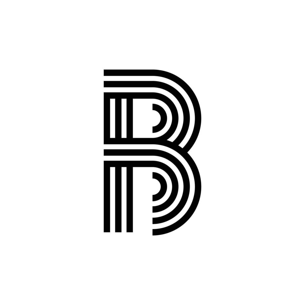 moderno lettera B monogramma logo design vettore