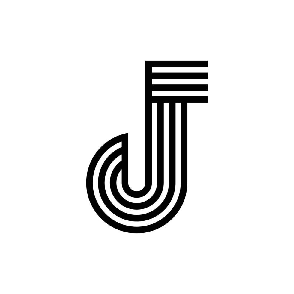 moderno lettera j monogramma logo design vettore